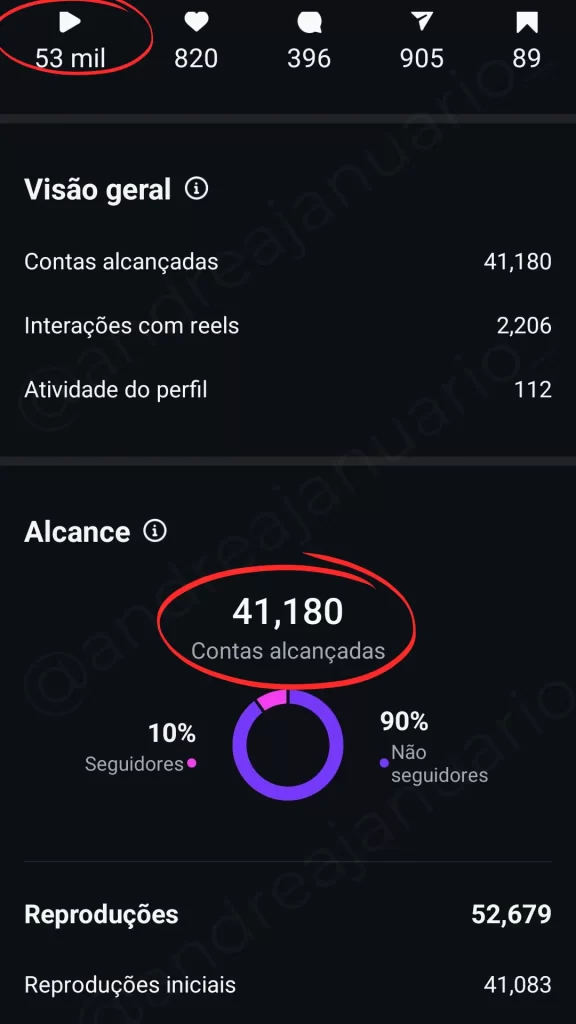 Resultado real de aluna