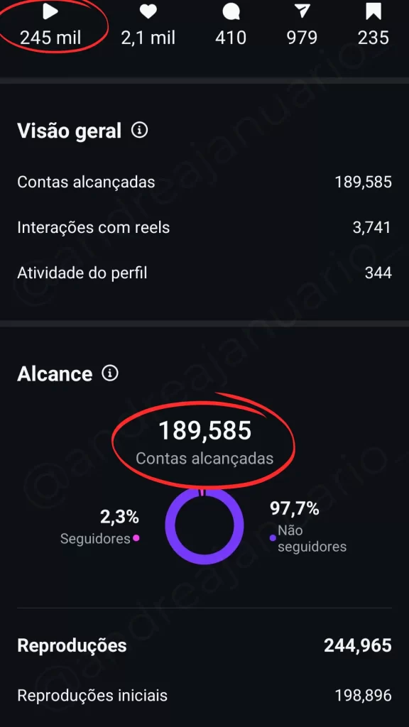 Resultado real de aluna