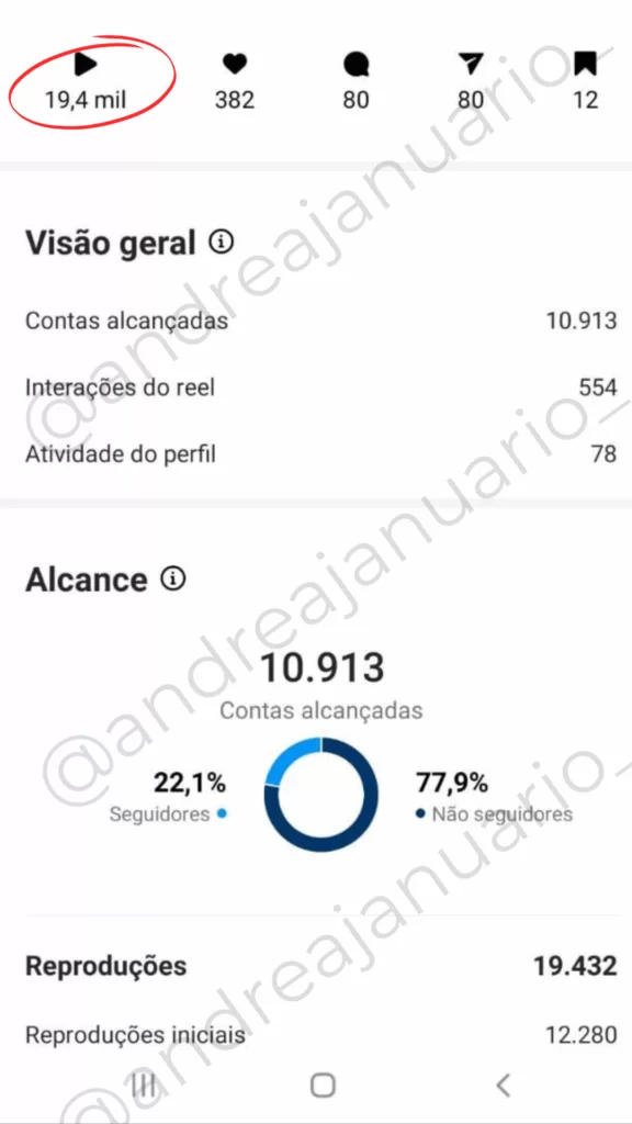 Resultado real de aluna
