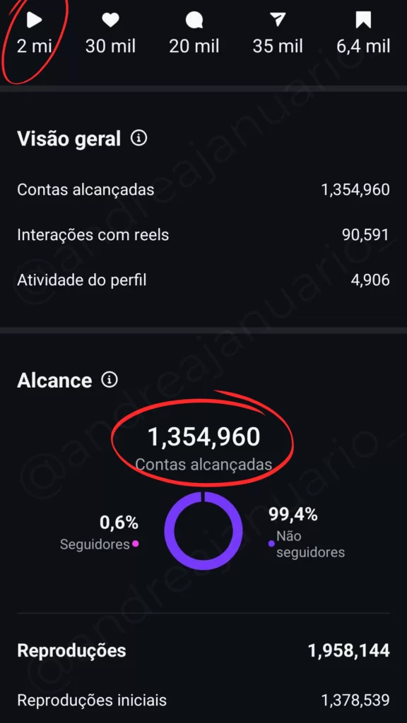 Resultado real de aluna