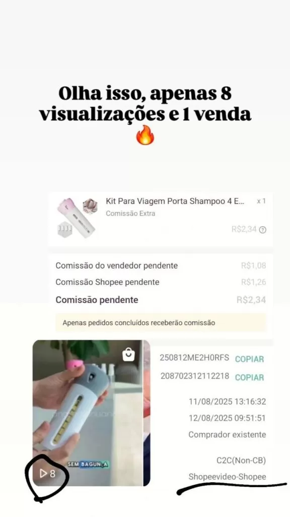 Resultado real de aluna