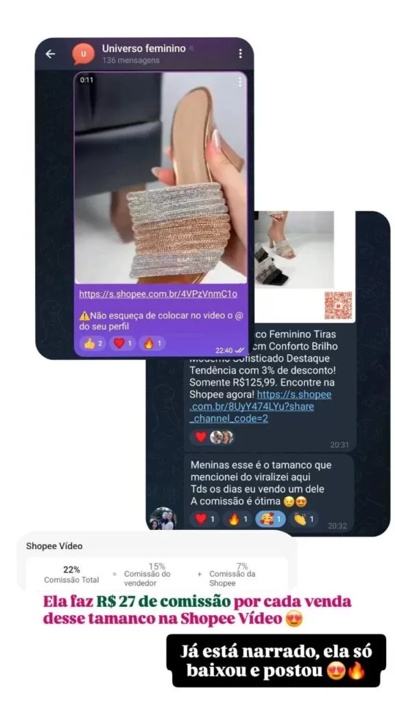 Resultado real de aluna