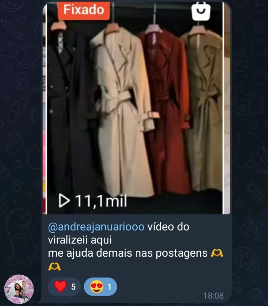 Resultado real de aluna